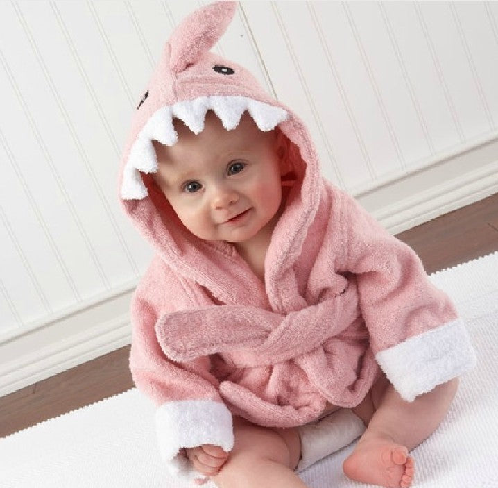 Children's Hooded Absorbent Animal-shaped Bathrobe - AQIB TECH LTD