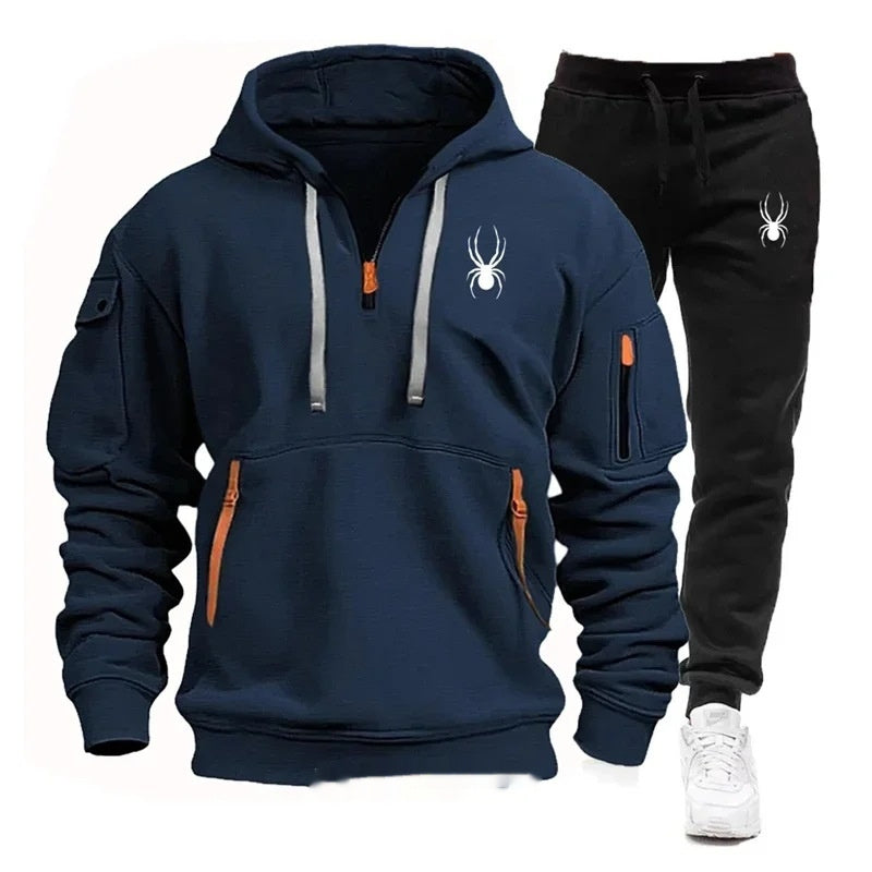 Casual Men's Pocket Polyester Sports Suit - AQIB TECH LTD