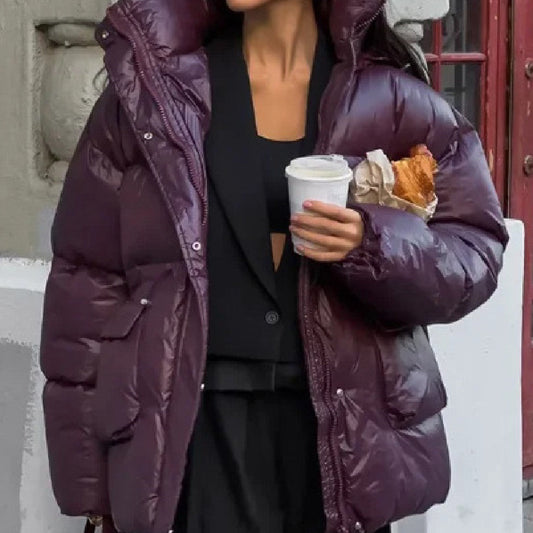 Women's Zipper Waist-tight Cotton-padded Jacket - AQIB TECH LTD