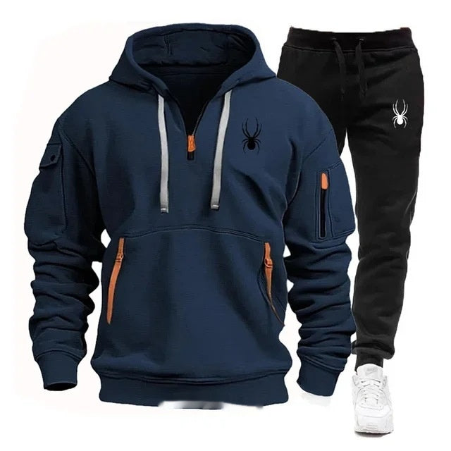 Casual Men's Pocket Polyester Sports Suit - AQIB TECH LTD