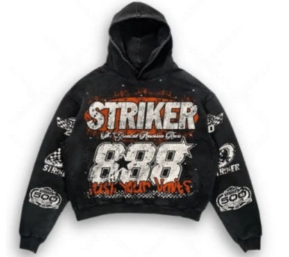 American Hoodie Letter Print Pullover Sweater Retro High Street - AQIB TECH LTD