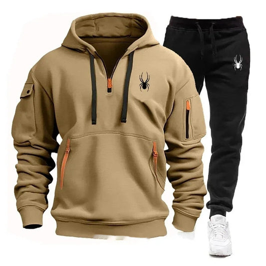 Casual Men's Pocket Polyester Sports Suit - AQIB TECH LTD