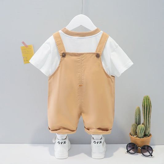 Children's Clothing Men And Women Baby Summer Cartoon Short-sleeved Overalls - AQIB TECH LTD