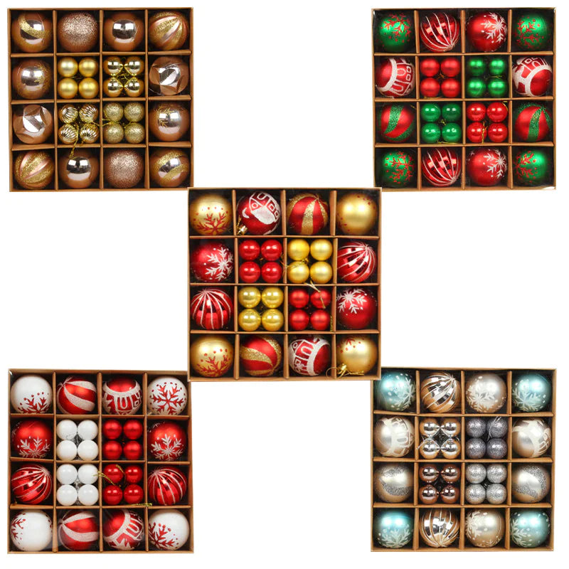 Colorful Christmas Ornament Ball Set - AQIB TECH LTD