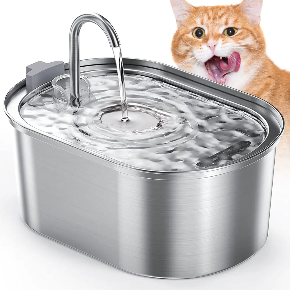 Cat Water Dispenser Stainless Steel - AQIB TECH LTD