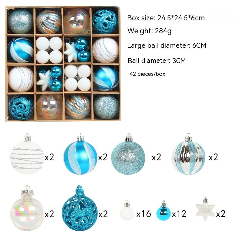 Colorful Christmas Ornament Ball Set - AQIB TECH LTD