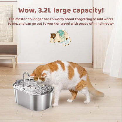 Cat Water Dispenser Stainless Steel - AQIB TECH LTD