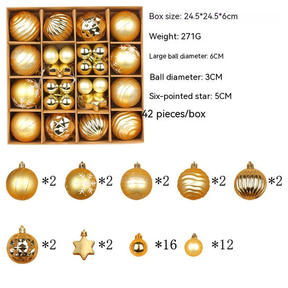 Colorful Christmas Ornament Ball Set - AQIB TECH LTD