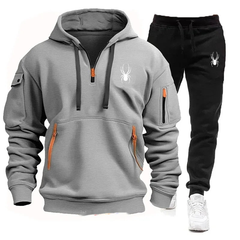 Casual Men's Pocket Polyester Sports Suit - AQIB TECH LTD