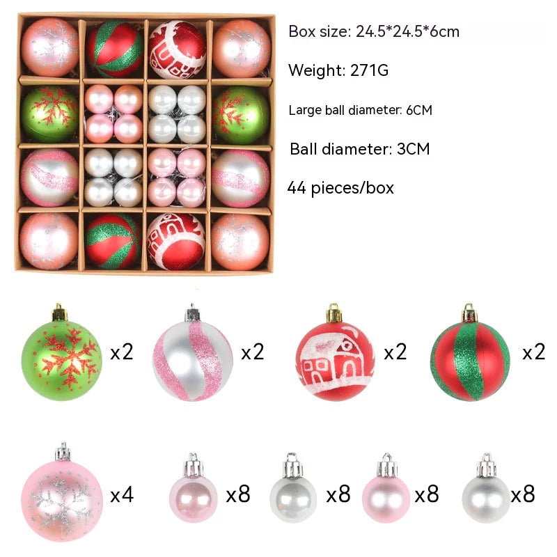 Colorful Christmas Ornament Ball Set - AQIB TECH LTD