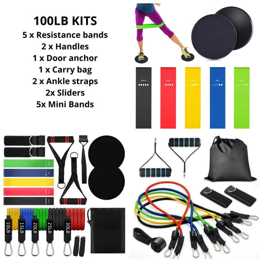 100LB Fitness Band Set - AQIB TECH LTD