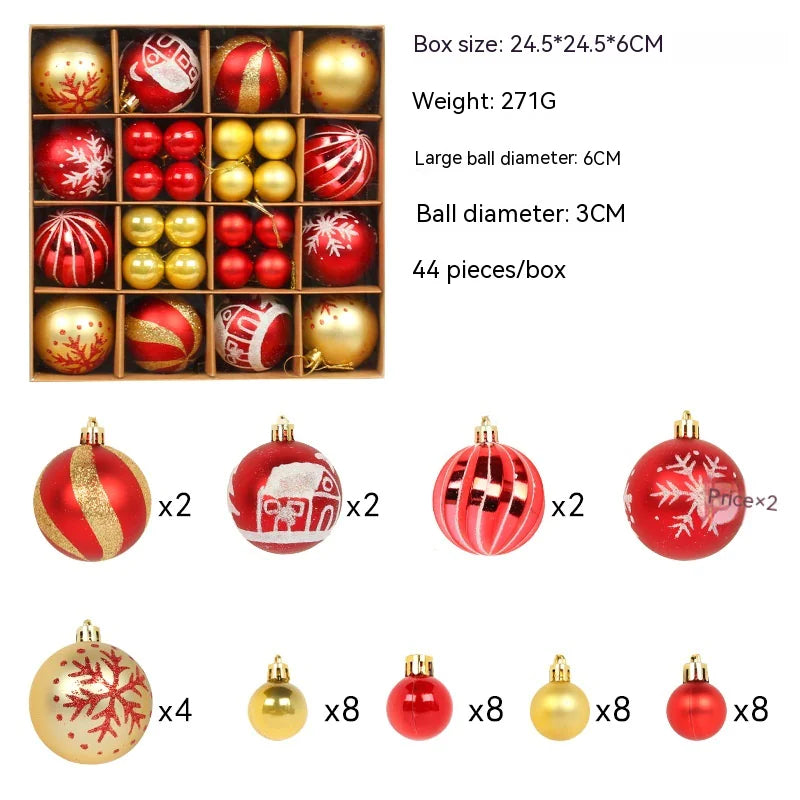 Colorful Christmas Ornament Ball Set - AQIB TECH LTD