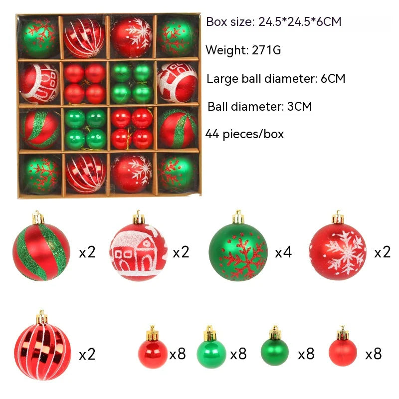 Colorful Christmas Ornament Ball Set - AQIB TECH LTD